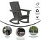 Flash Furniture Gray Adirondack Rocking Chair with Cupholder LE-HMP-1045-31-GY-GG - alternate 7
